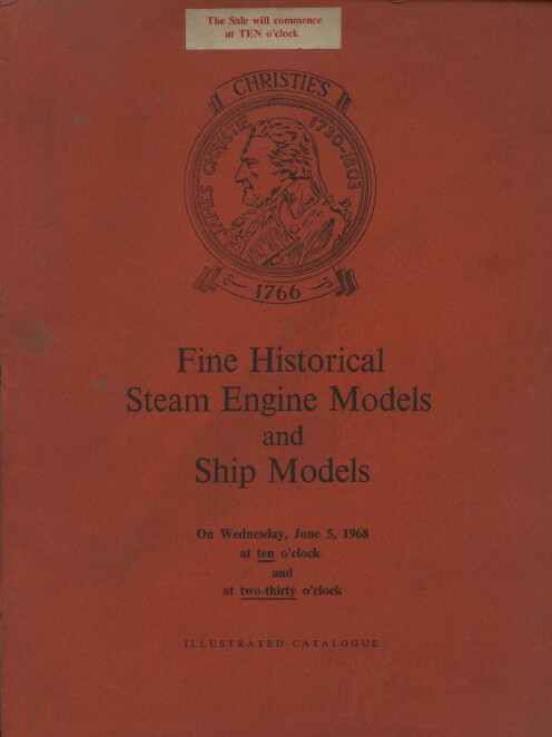 Christies June 1968 Fine Historical Steam Engine Models & Ship Models