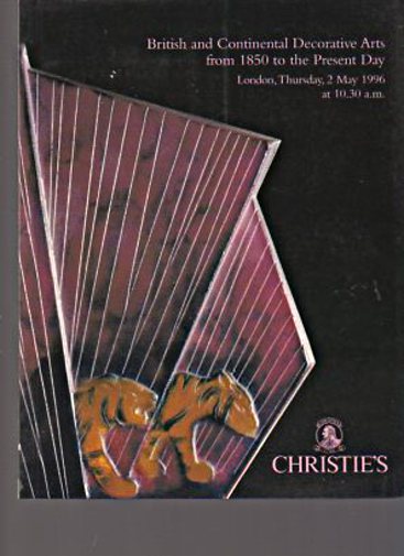 Christies 1996 British Decorative Arts 1850 to the Present Day