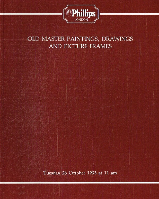 Phillips October 1993 Old Master Paintings, Drawings & Picture Frames