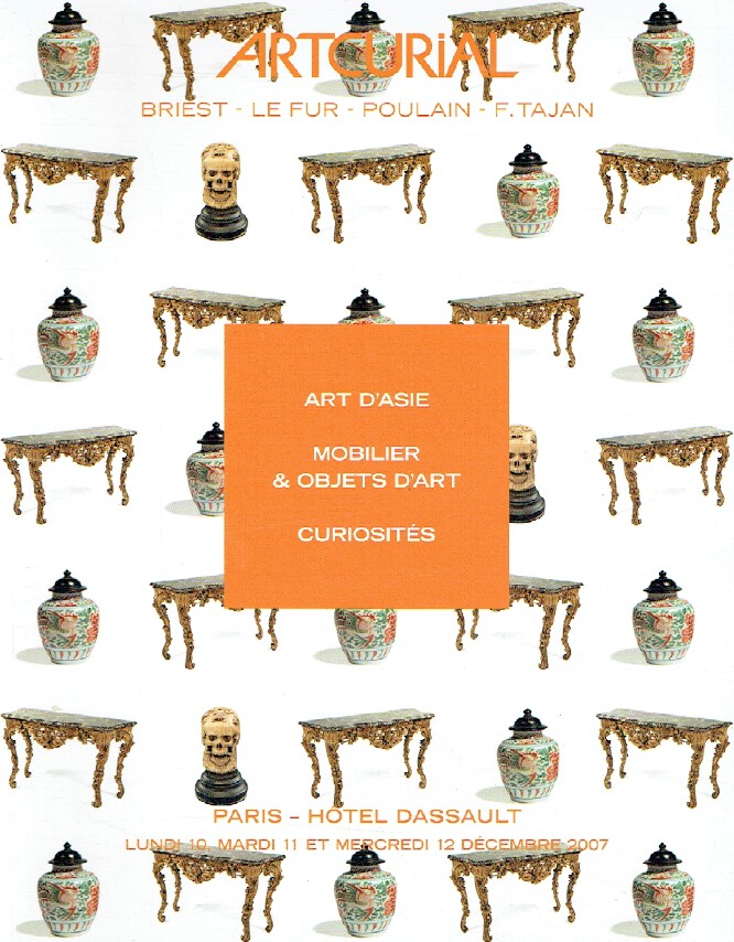 Artcurial December 2007 Asian Art, (French) Furniture & Works of Art