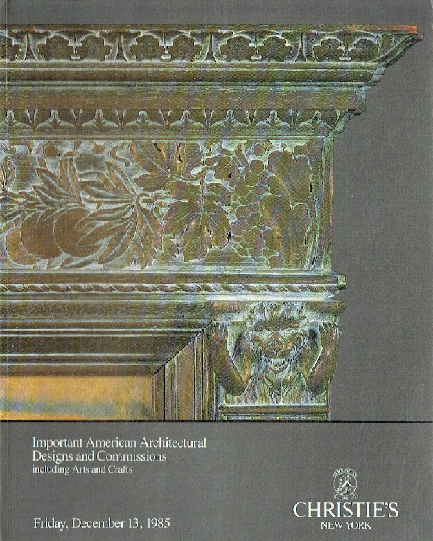 Christies December 1985 Architectural Designs & Commissions Inc. Arts & Crafts