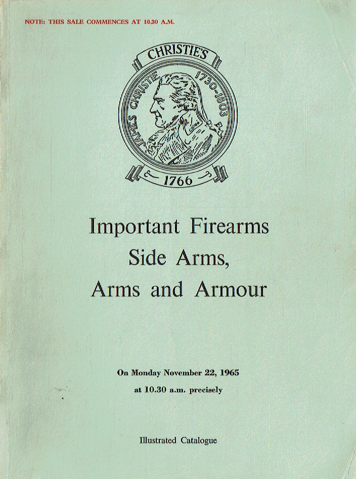 Christies November 1965 Important Firearms Side Arms, Arms & Armour