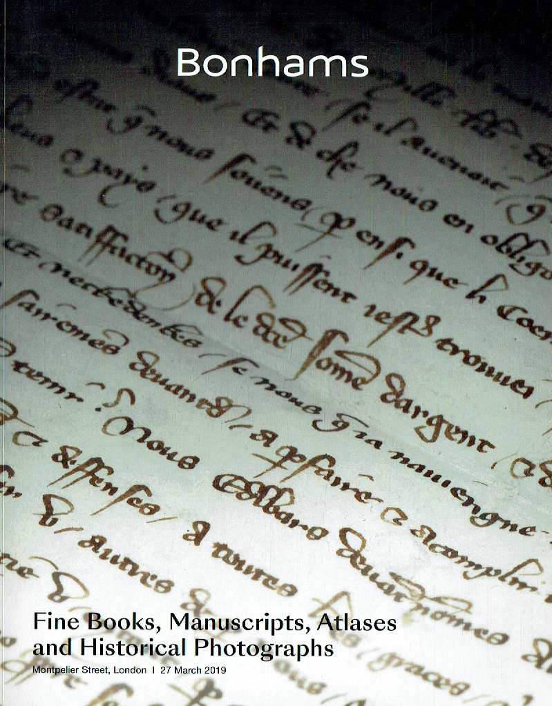Bomhams March 2019 Fine Books, Manuscripts, Atlases & Historical Photographs
