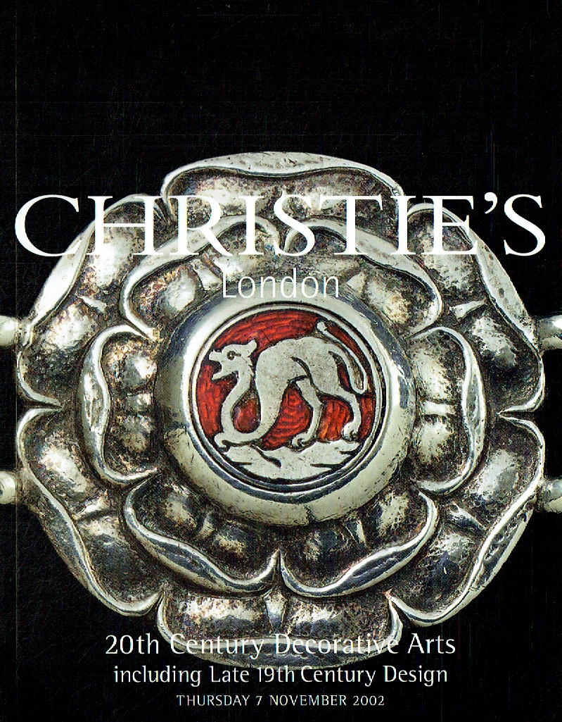 Christies Nov. 2002 20th Century Decorative Arts inc. Late 19th Century Design