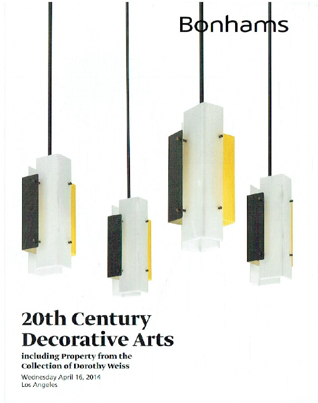 Bonhams April 2014 20th Century Decorative Arts Inc. Coll. Of Dorothy Weiss