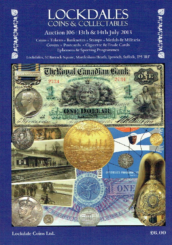 Lockdales July 2013 Coins, Banknotes, Stamps, Medals & Militaria & Postcards
