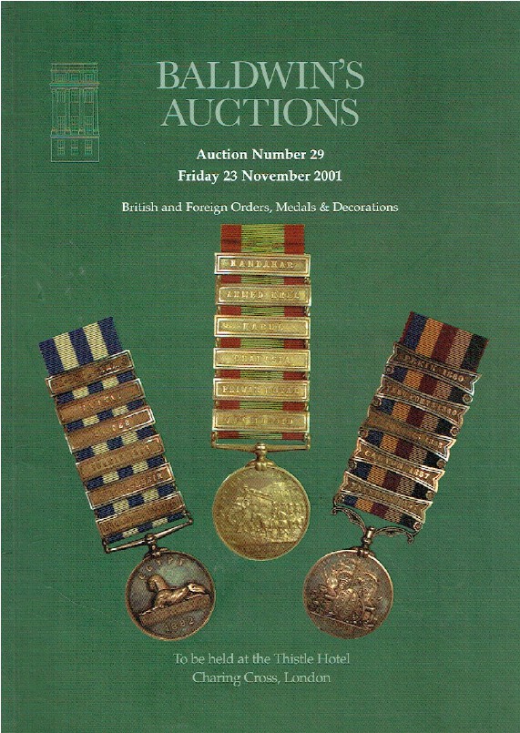 Baldwins November 2001 British & Foreign Orders, Medals & Decorations