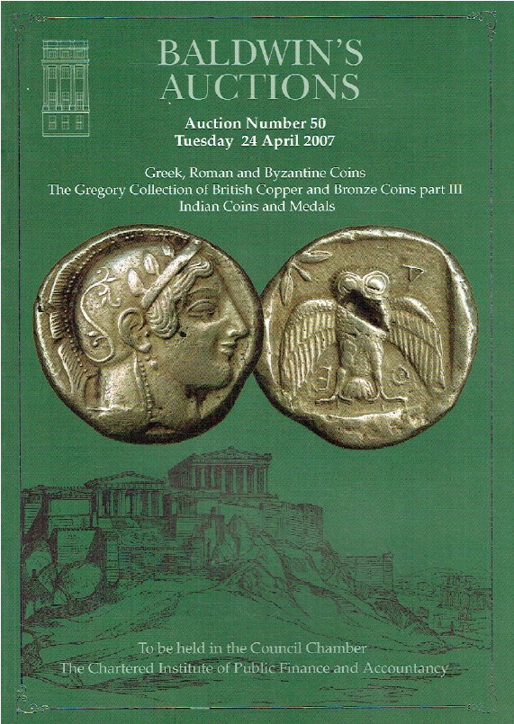 Baldwins April 2007 Greek, Byzantine & Indian Coins & Medals -Gregory Collection
