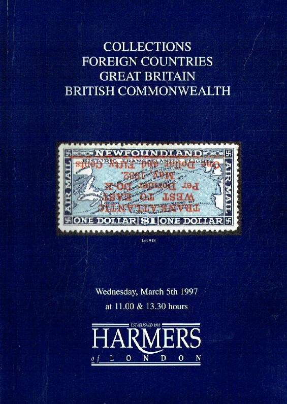 Harmers March 1997 Stamps - Foreign Countries, GB, British Commonwealth