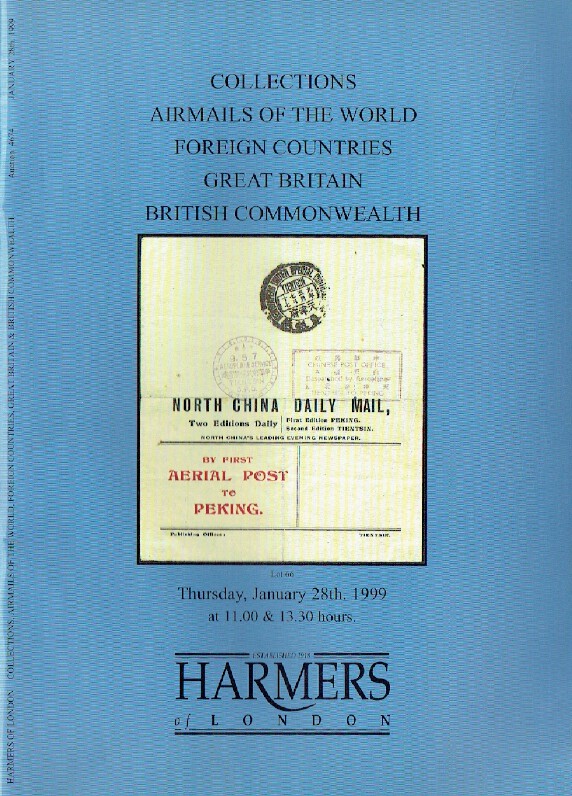 Harmers January 1999 Stamps - Foreign Countries, GB, Commonwealth, Airmails