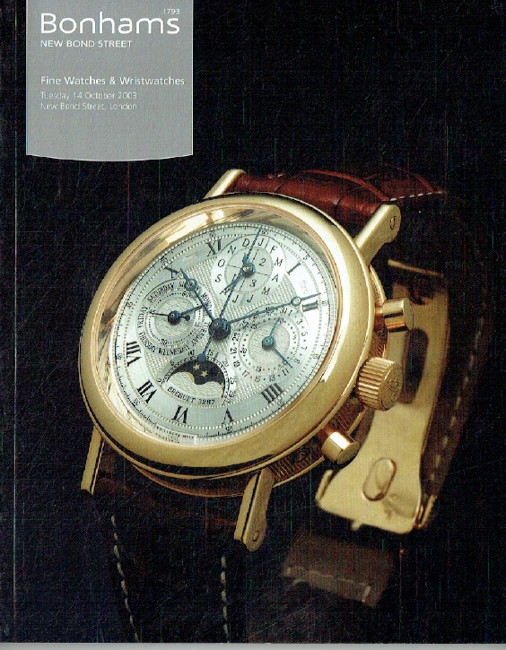 Bonhams October 2003 Fine Watches & Wristwatches