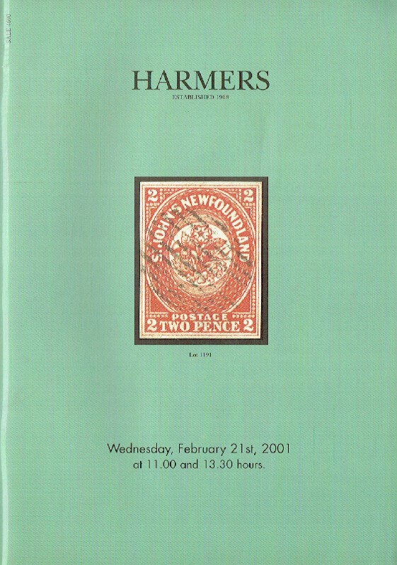 Harmers February 2001 Postage Stamps, Foreign Countries & British etc.