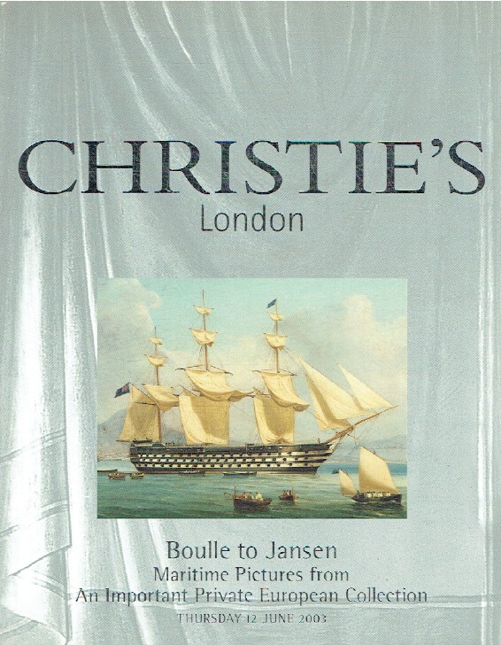 Christie's June 2003 Boulle to Jansen Maritime Picture from European Collection