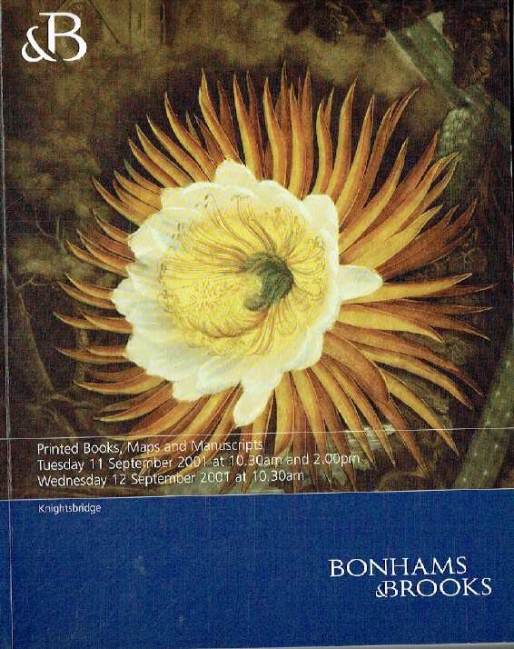 Bonhams & Brooks September 2001 Printed Books, Maps & Manuscripts