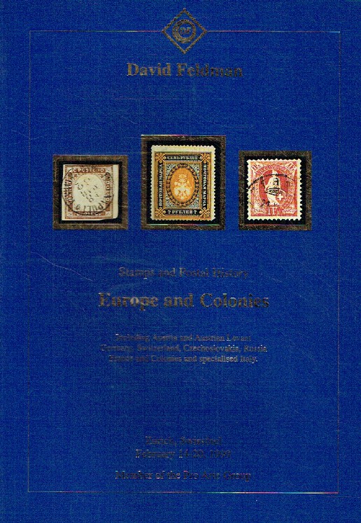 David Feldman February 1999 Stamps & Postal History Europe & Colonies