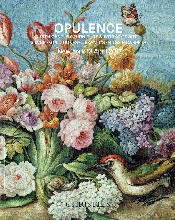 Christies April 2017 Opulence : 19th Century Furniture & WOA, Rugs and Carpets