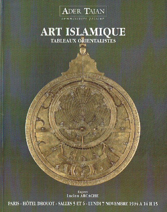 Ader Tajan November 1994 Islamic Art & Orientalist Paintings