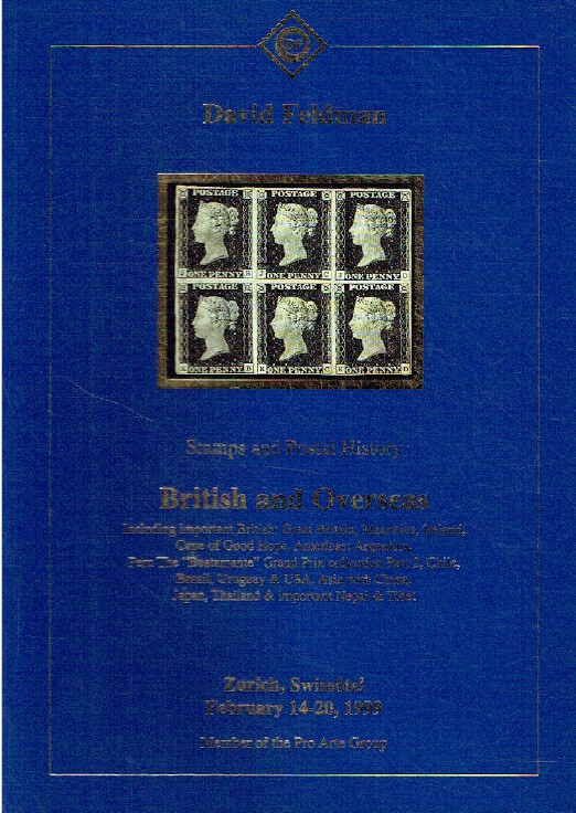 David Feldman February 1999 Stamps & Postal History, British & Overseas