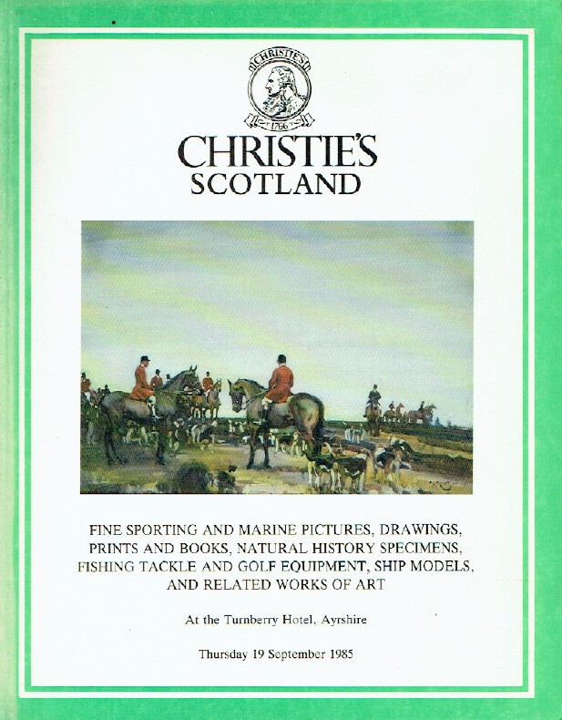 Christies September 1985 Fine Sporting, Natural History Specimens, Golf Equipmen