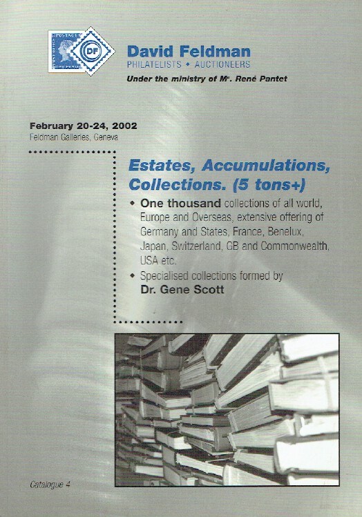 David Feldman February 2002 Stamps - Estates, Accumulations & Collections
