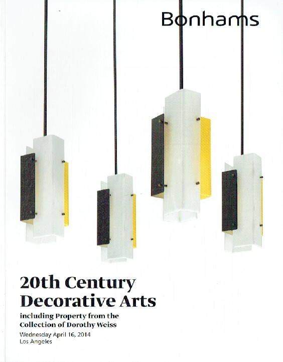 Bonhams April 2014 20th Century Decorative Arts inc. Dorothy Weiss Collection