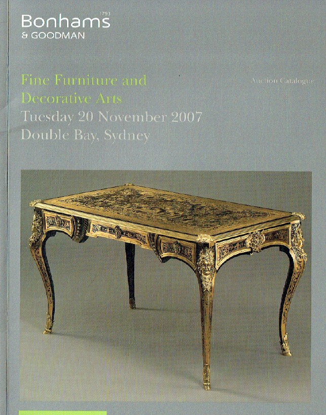 Bonahms & Goodman November 2007 Fine Furniture & Decorative Arts