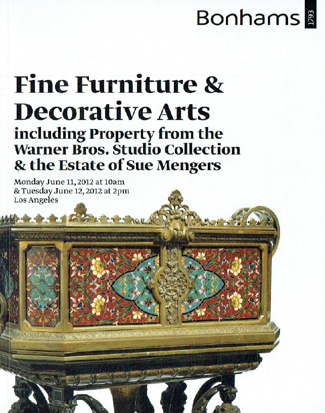 Bonahms June 2012 Fine Furniture & Decorative Arts Inc. Warner Bros. Studio Coll