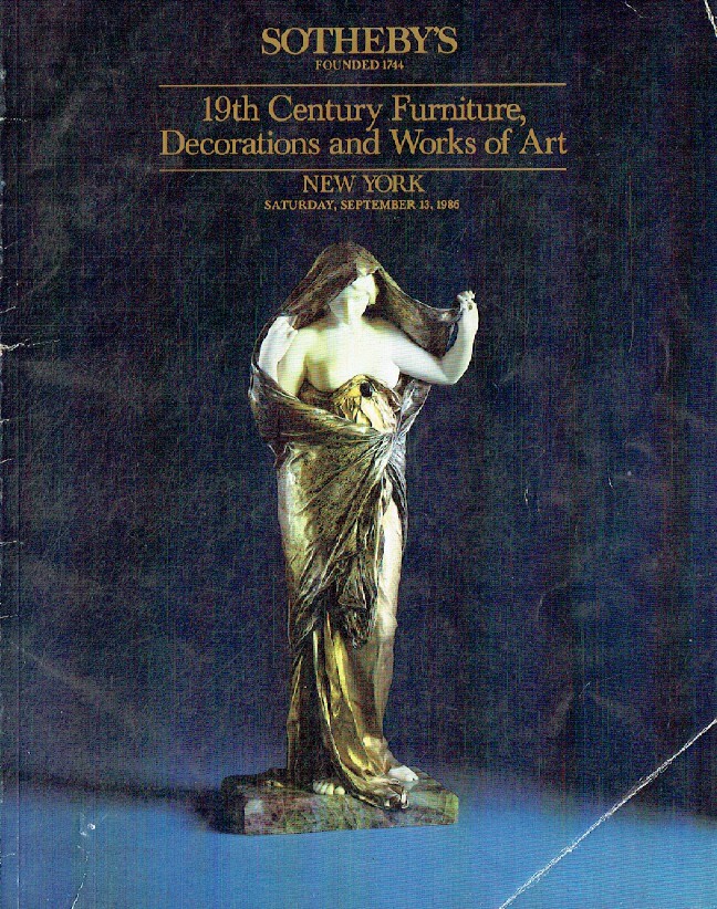 Sothebys September 1986 19th Century Furniture, Decorations & Works of Art