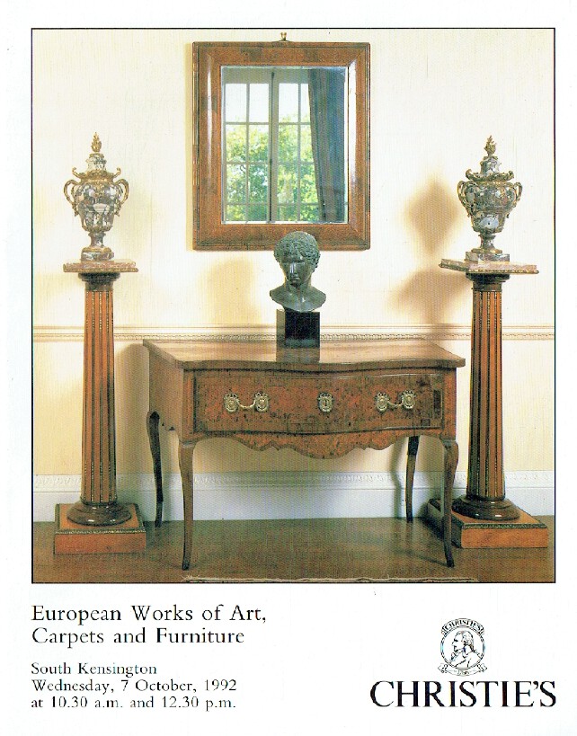 Christies October 1992 European Works of Art, Carpets & Furniture