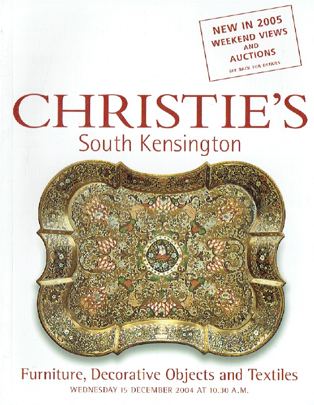 Christies December 2004 Furniture, Decorative Objects & Textiles
