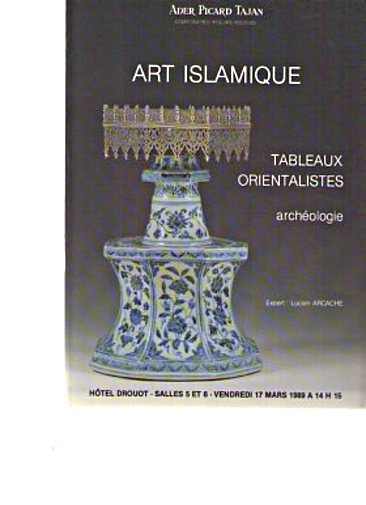 Ader Picard Tajan 1989 Islamic Art, Orientalist Pictures