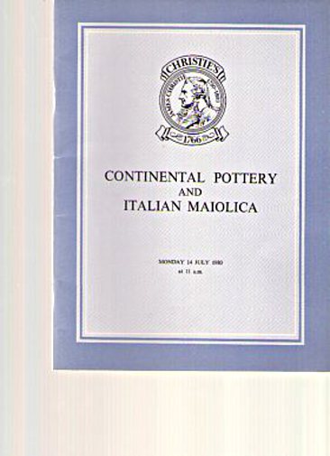 Christies 1980 Important Italian Maiolica & Continental Pottery
