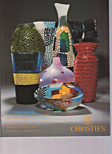 Christies March 1994 Continental 20th Century Decorative Arts
