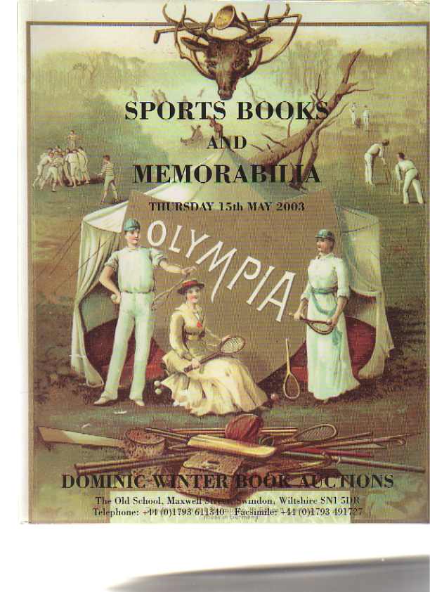 Dominic Winter 2003 Sports Books & Memorabilia