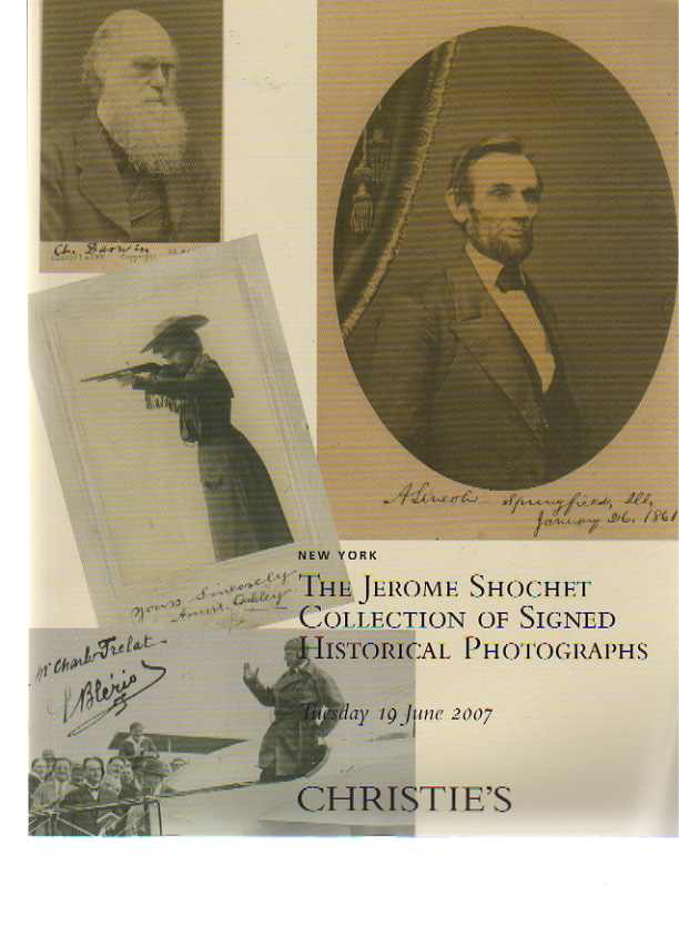 Christies 2007 Scochet Collection Signed Historical Photographs