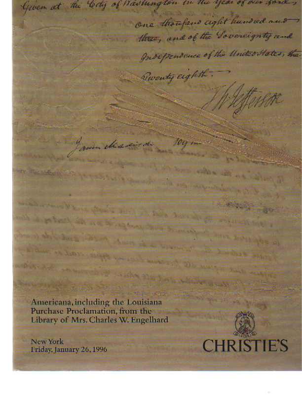 Christies 1996 Americana, the Louisiana Purchase Proclamation