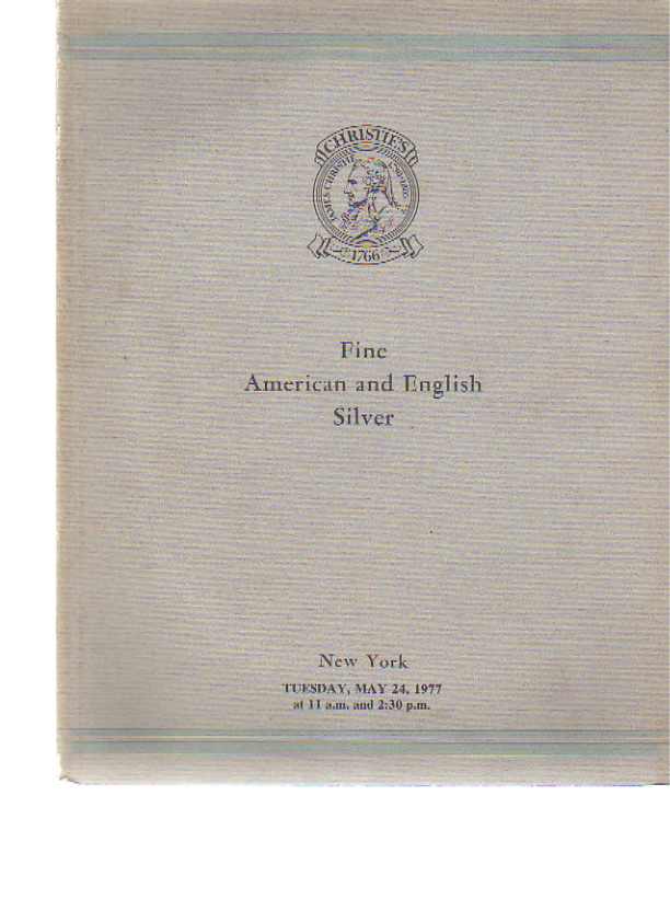 Christies 1977 Fine American and English Silver