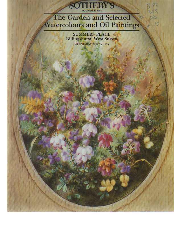 Sothebys 1995 The Garden, Watercolours & Oil Paintings