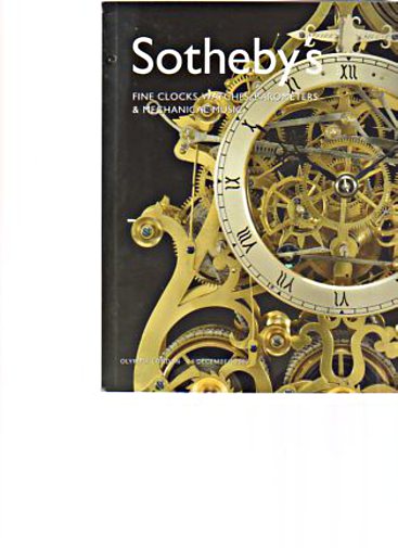 Sothebys December 2003 Fine Clocks, Watches, Barometers (Digital Only)