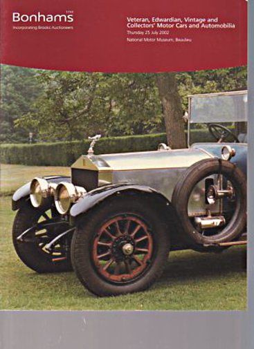 Bonhams 2002 Veteran, Edwardian, Collectors & Vintage Cars