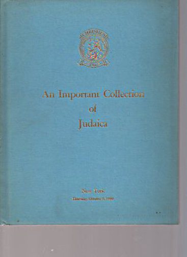 Christies 1980 An Important Collection of Judaica