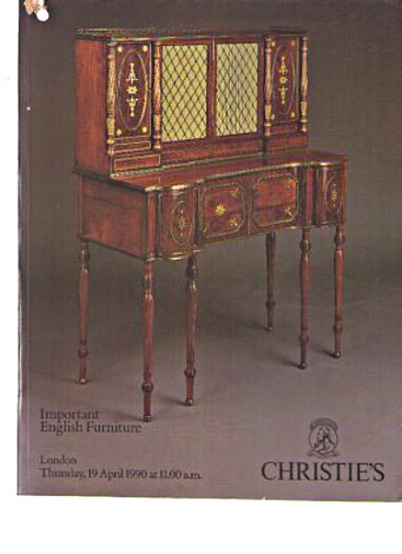Christies 1990 Important English Furniture