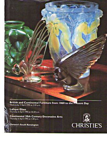 Christies 1995 Lalique, 20th Century Decorative Arts