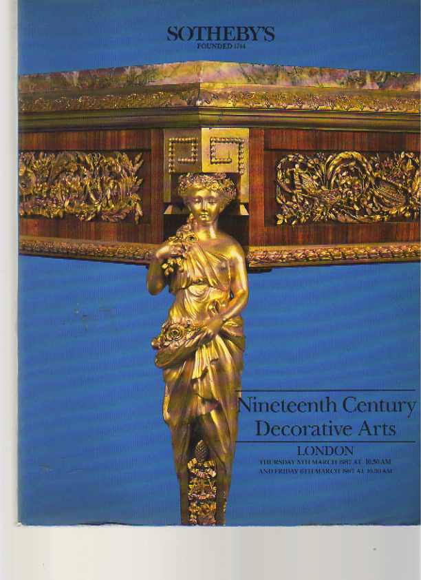Sothebys 1987 Nineteenth Century Decorative Arts