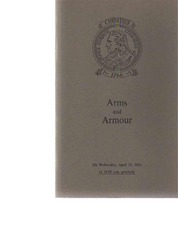 Christies April 1974 Arms and Armour