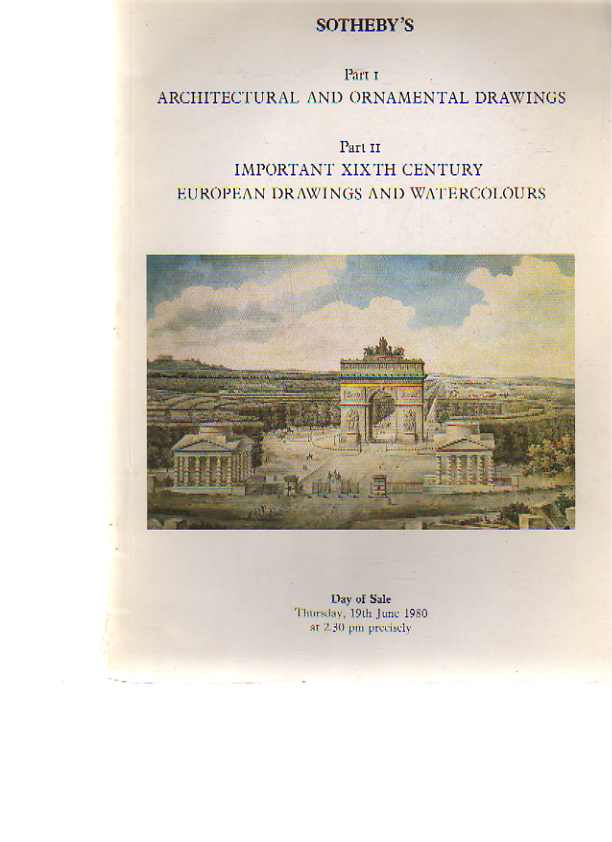 Sothebys 1980 Architectural & Ornamental Drawings
