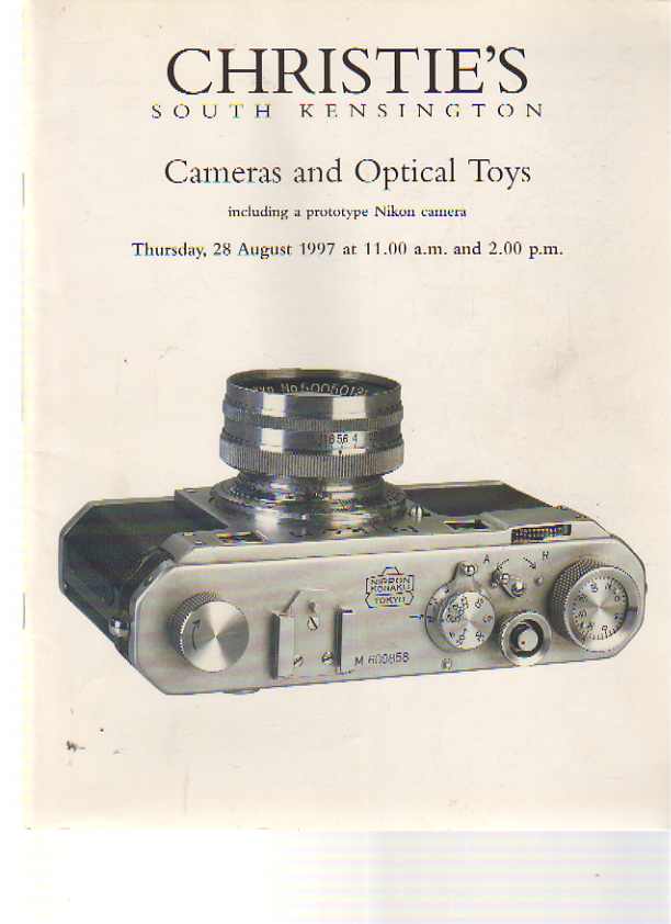 Christies 28th August 1997 Cameras and Optical Toys