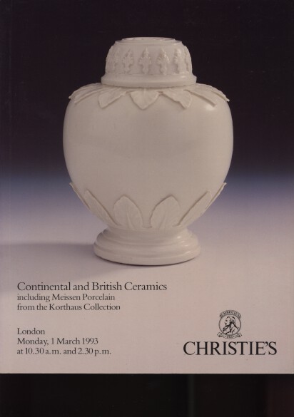 Christies 1993 Continental & British Ceramics including Meissen