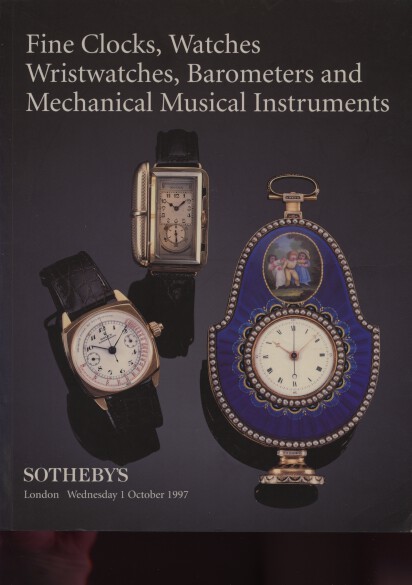 Sothebys 1997 Fine Clocks, Watches Mechanical Music