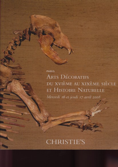 Christies 2008 18th & 19th C Decorative Arts, Natural History